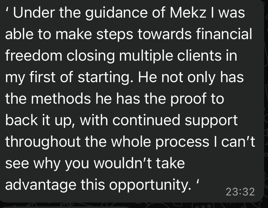 Student testimonial